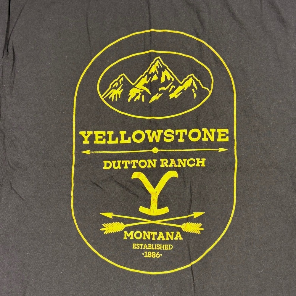 Yellowstone Dutton Ranch Montana Graphic T-Shirt Black XL Paramount Network - Picture 5 of 11